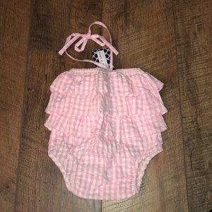 Pink Gingham Swimsuit 3 mos